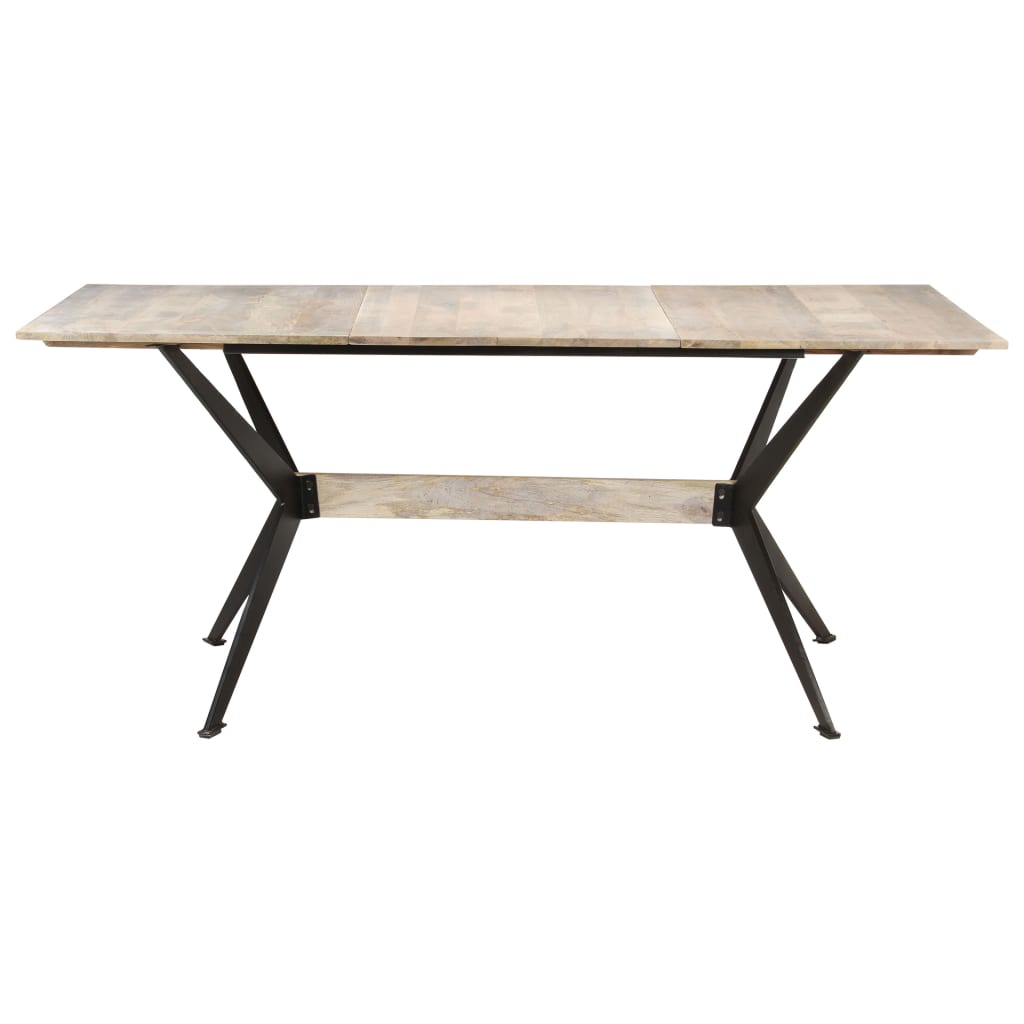 Eettafel 180X90X76 Cm Massief Mangohout Wit