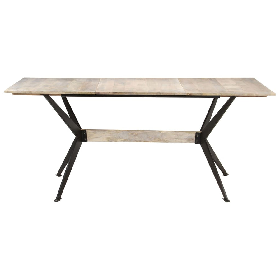 Eettafel 180X90X76 Cm Massief Mangohout Wit