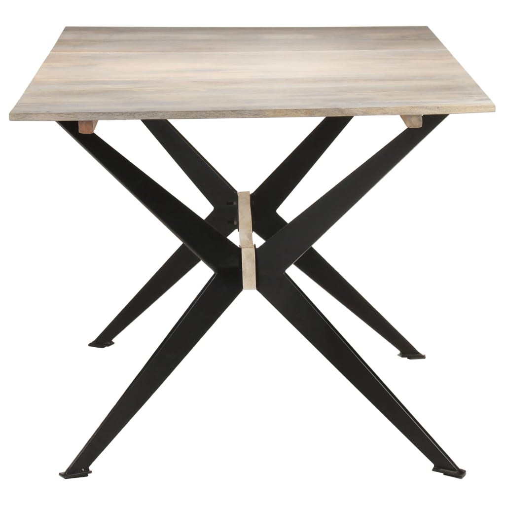 Eettafel 180X90X76 Cm Massief Mangohout Wit
