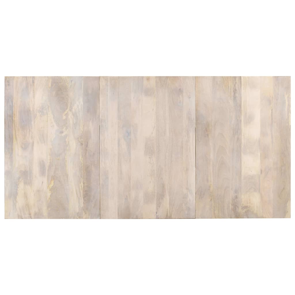 Eettafel 180X90X76 Cm Massief Mangohout Wit