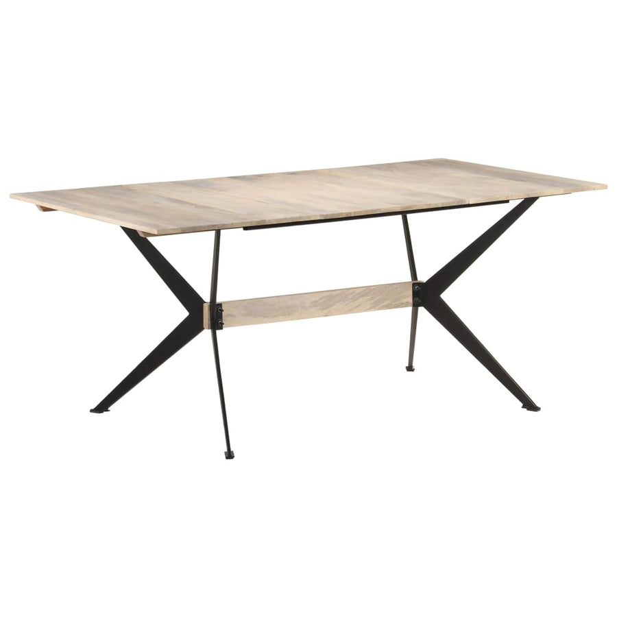 Eettafel 180X90X76 Cm Massief Mangohout Wit
