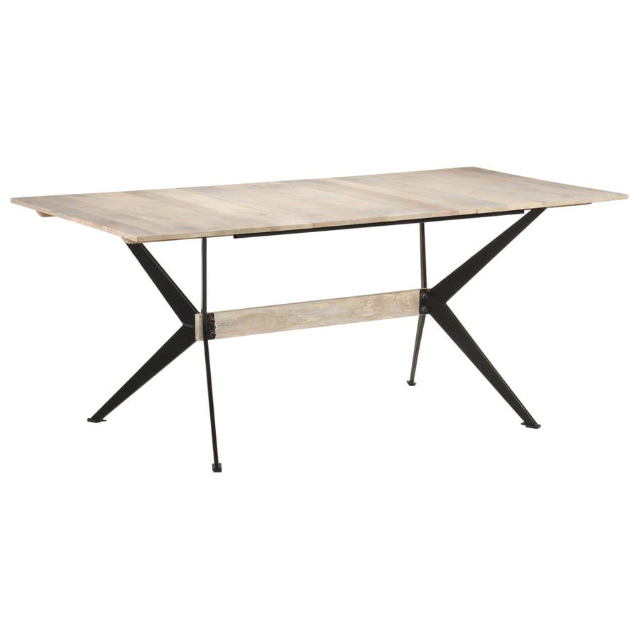 Eettafel 180X90X76 Cm Massief Mangohout Wit