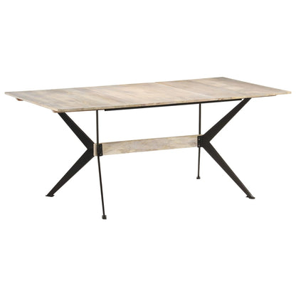 Eettafel 180X90X76 Cm Massief Mangohout Wit
