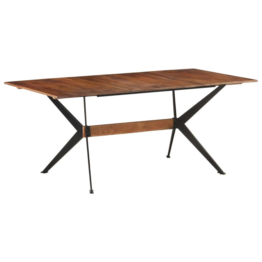 Eettafel 180X90X76 Cm Massief Mangohout Donkerbruin