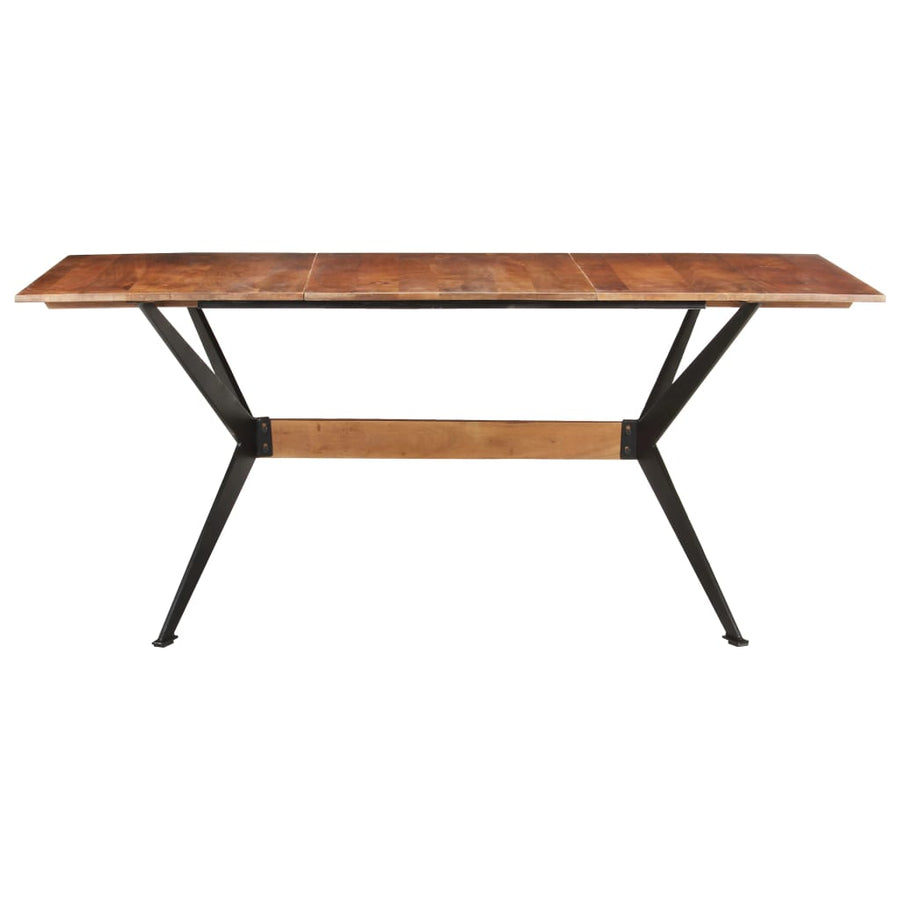 Eettafel 180X90X76 Cm Massief Mangohout Donkerbruin