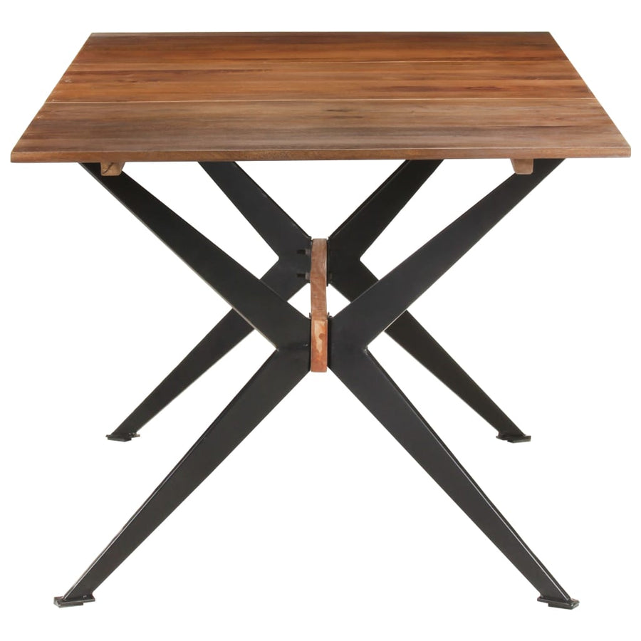 Eettafel 180X90X76 Cm Massief Mangohout Donkerbruin