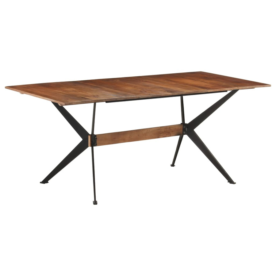 Eettafel 180X90X76 Cm Massief Mangohout Donkerbruin