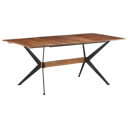 Eettafel 180X90X76 Cm Massief Mangohout Donkerbruin