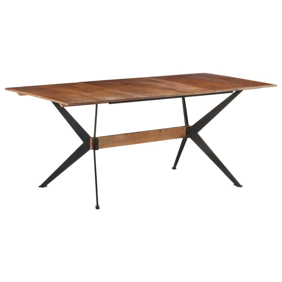 Eettafel 180X90X76 Cm Massief Mangohout Donkerbruin