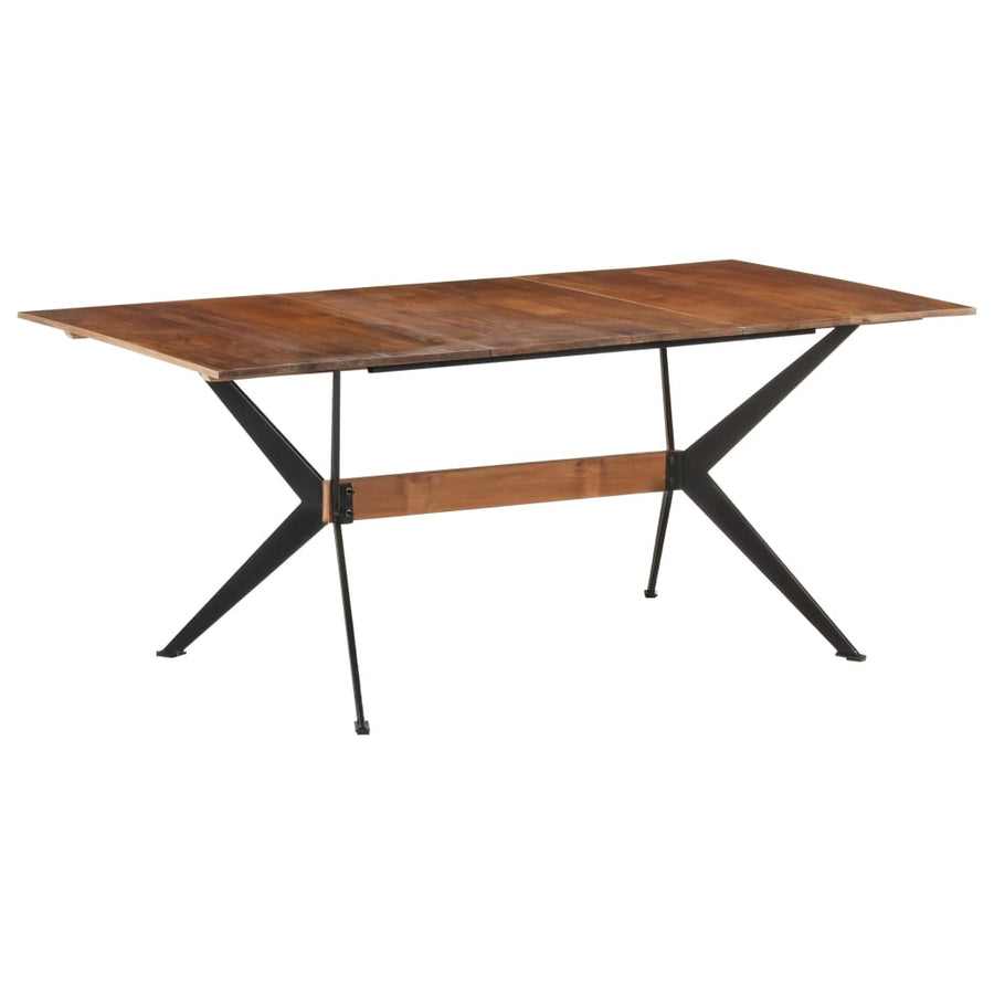 Eettafel 180X90X76 Cm Massief Mangohout Donkerbruin