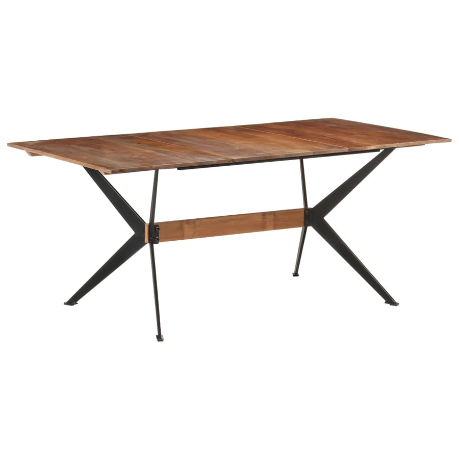 Eettafel 180X90X76 Cm Massief Mangohout Donkerbruin