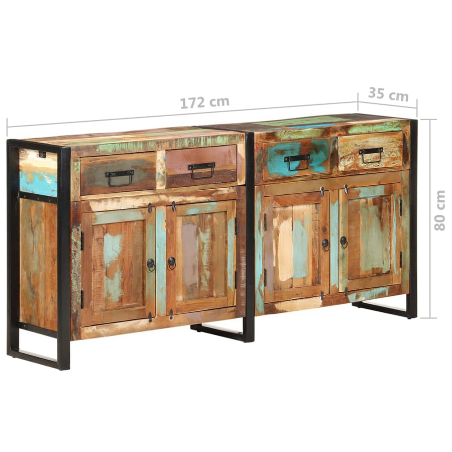 Dressoir 72X35X80 Cm massief gerecycled hout
