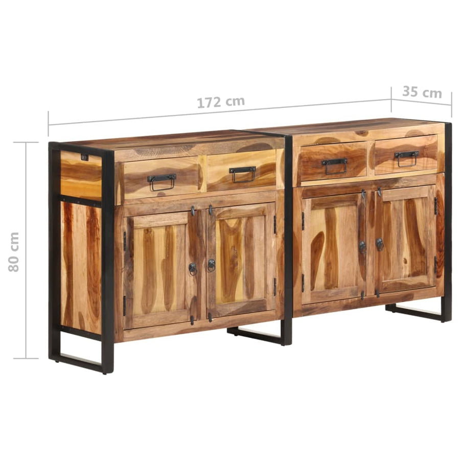Dressoir 172X35X80 Cm Acaciahout Met Honingkleurige Afwerking Massief acaciahout