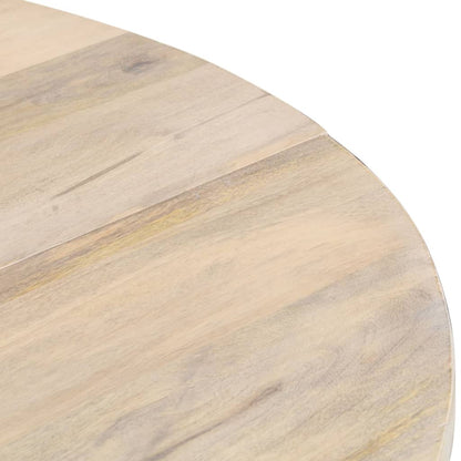 Eettafel Rond 0X76 Cm Massief Mangohout Lichtbruin