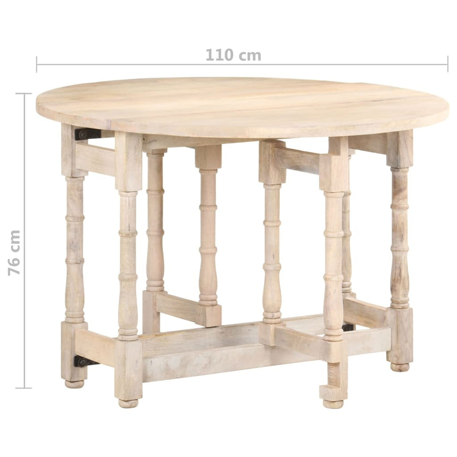 Eettafel rond 110x76 cm massief mangohout