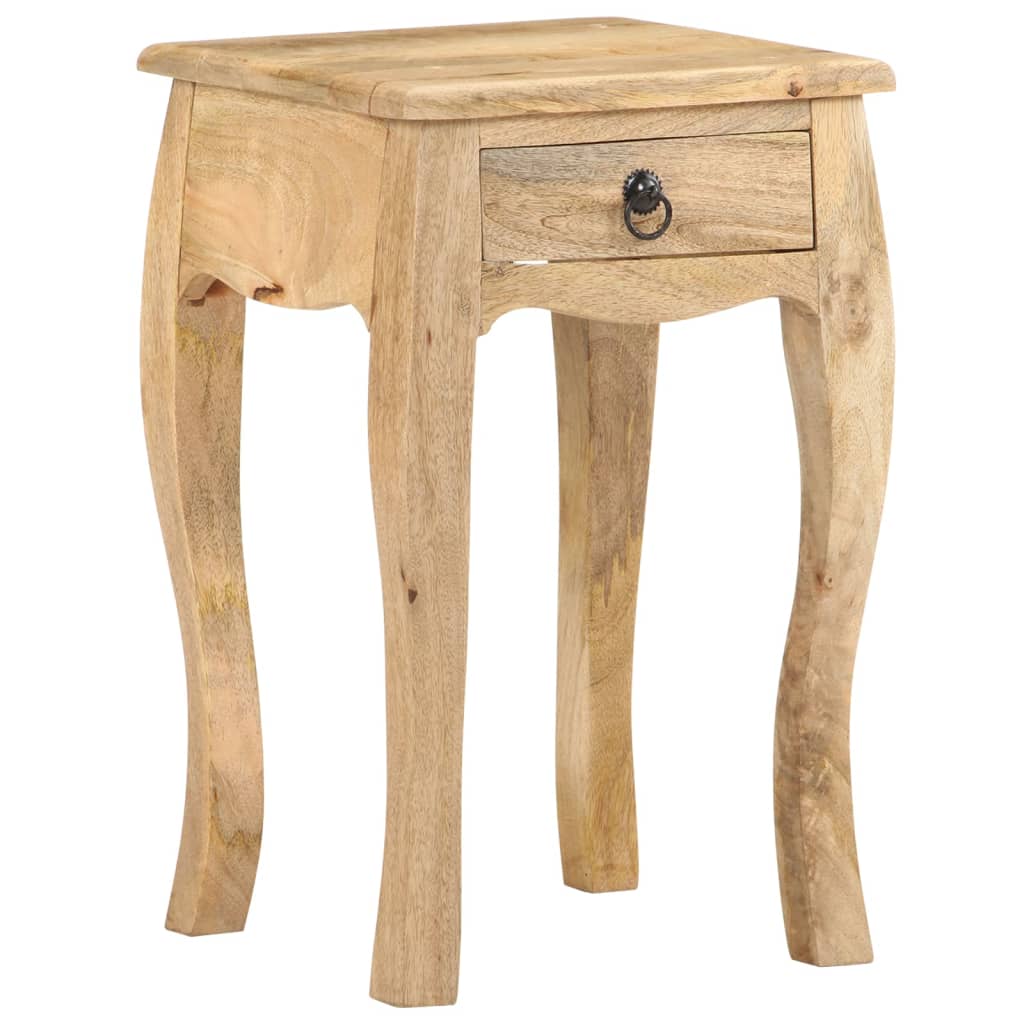Nachtkastje 28x28x46 cm massief mangohout