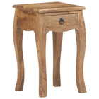 Bedside Table 28x28x46 cm Solid Mango Wood Dark Brown