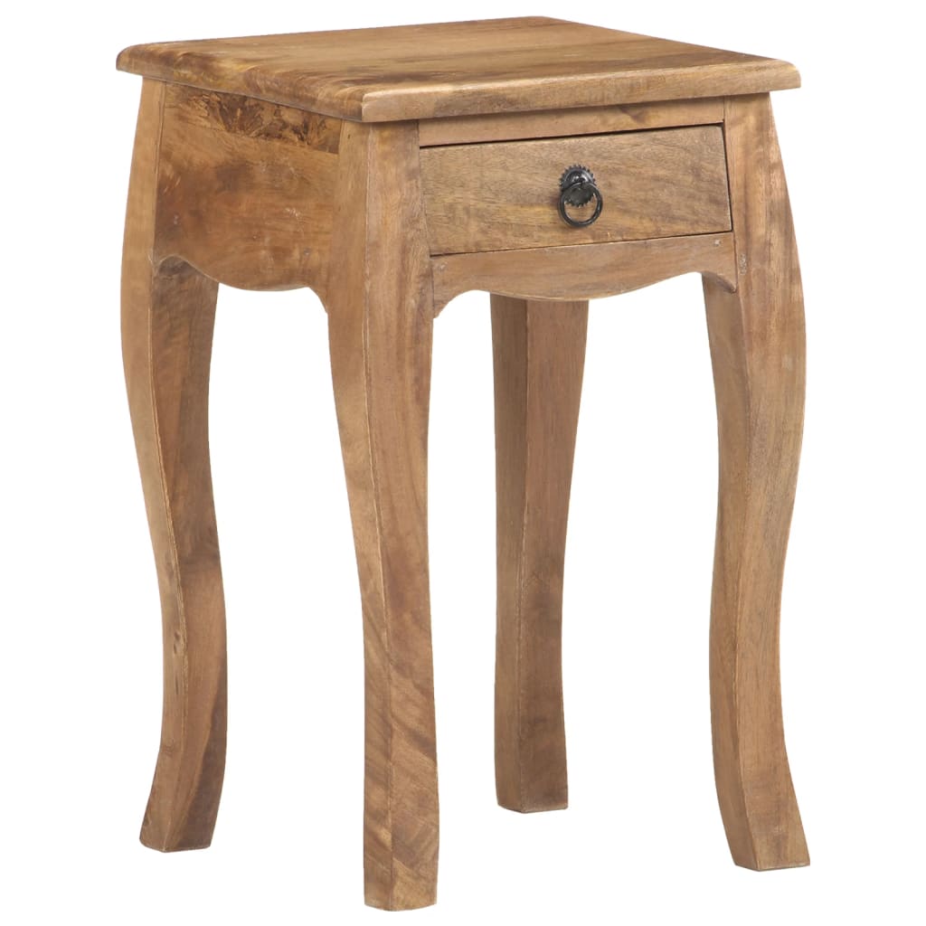 Nachtkastje 28X28X46 Cm Massief Mangohout Donkerbruin