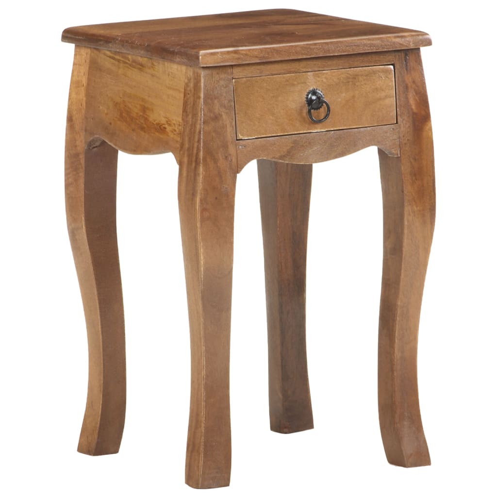 Nachtkastje 28X28X46 Cm Massief Mangohout Donkerbruin