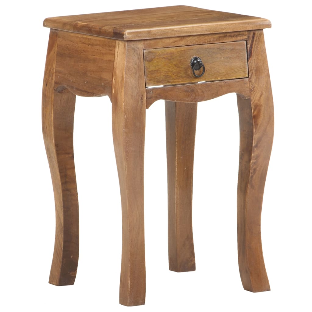 Nachtkastje 28X28X46 Cm Massief Mangohout Donkerbruin