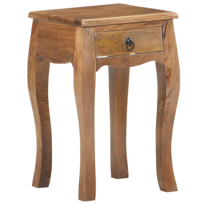 Nachtkastje 28X28X46 Cm Massief Mangohout Donkerbruin