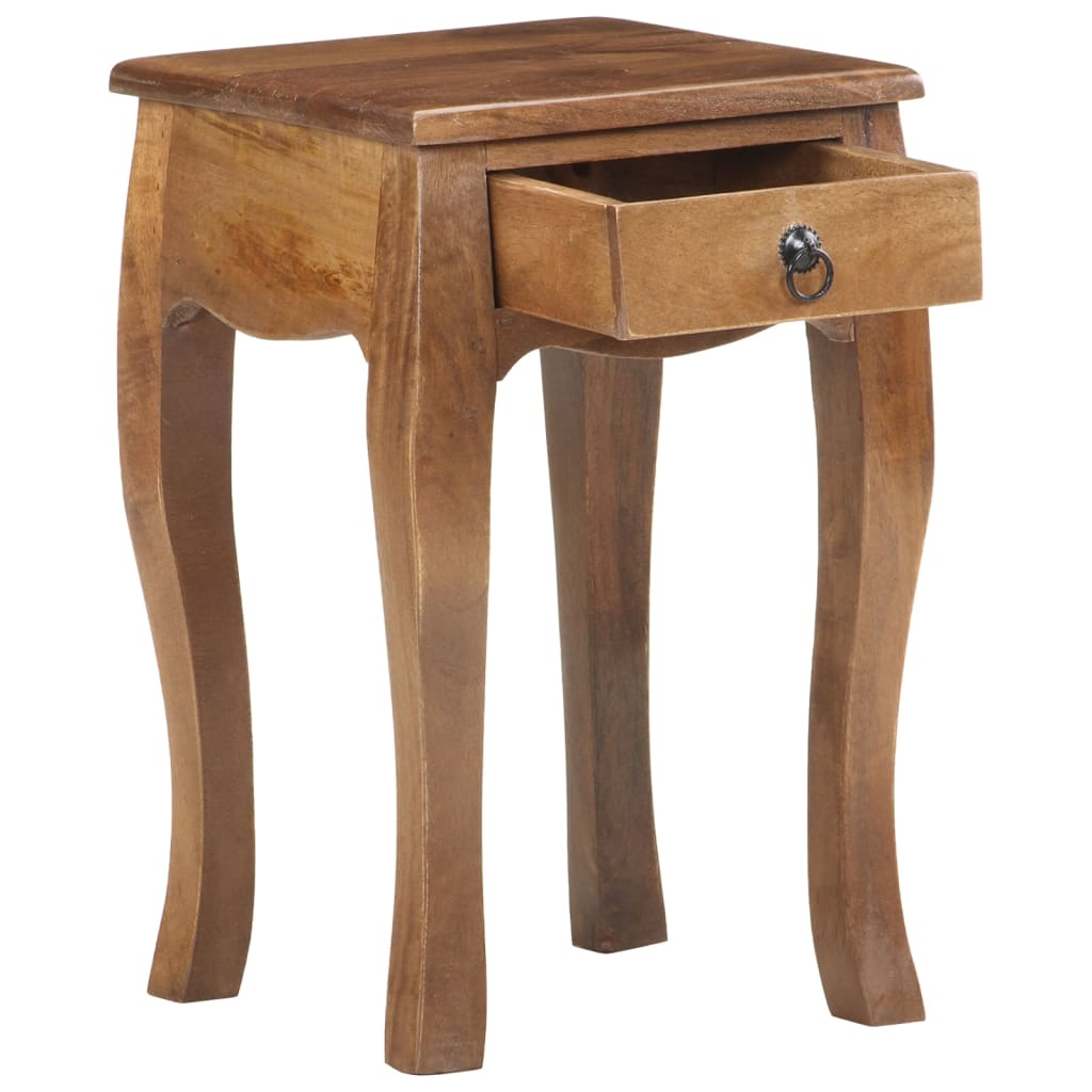 Nachtkastje 28X28X46 Cm Massief Mangohout Donkerbruin
