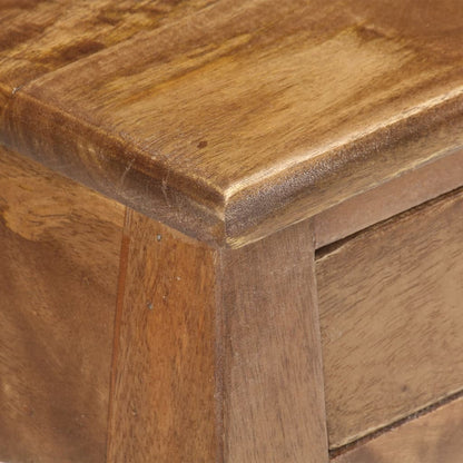 Nachtkastje 28X28X46 Cm Massief Mangohout Donkerbruin
