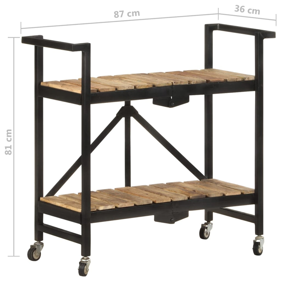 Keukentrolley 87X36X81 Cm Massief Mangohout