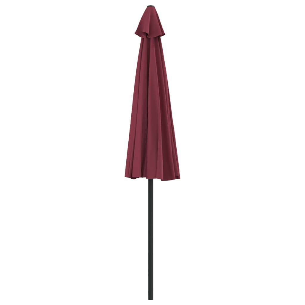 Balkonparasol half aluminium paal 270x144x222 cm bordeauxrood