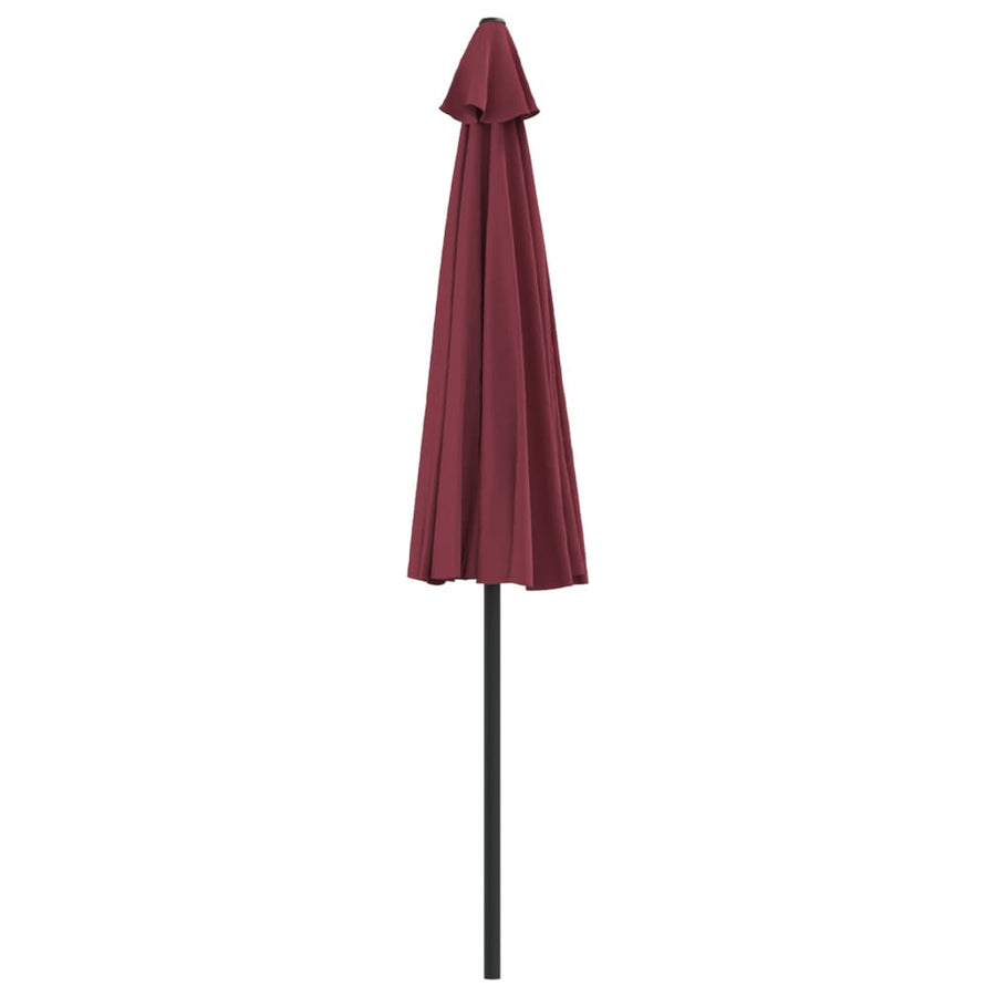 Balkonparasol half aluminium paal 270x144x222 cm bordeauxrood
