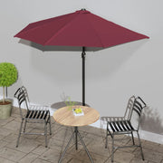 Balkonparasol 270x144x222 cm bordeauxrood