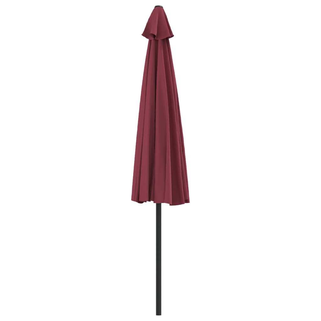 Balkonparasol Half Aluminium Paal 300X155X223 Cm Bordeaux Rood