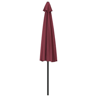 Balkonparasol Half Aluminium Paal 300X155X223 Cm Bordeaux Rood