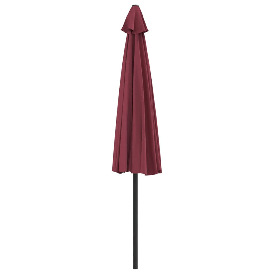 Balkonparasol Half Aluminium Paal 300X155X223 Cm Bordeaux Rood