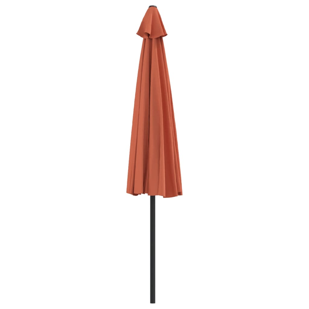 Balkonparasol Half Met Aluminium Paal 300X155X223 Cm Terracotta donkerterracotta