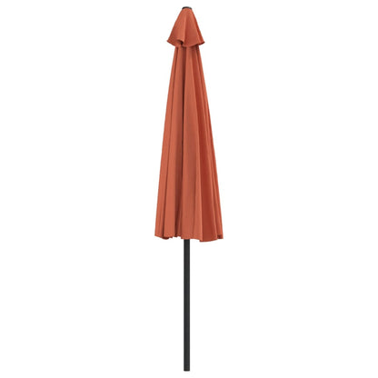 Balkonparasol Half Met Aluminium Paal 300X155X223 Cm Terracotta donkerterracotta