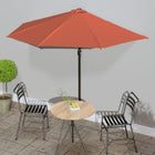 Balkonparasol Half Met Aluminium Paal 300X155X223 Cm Terracotta dark terracotta