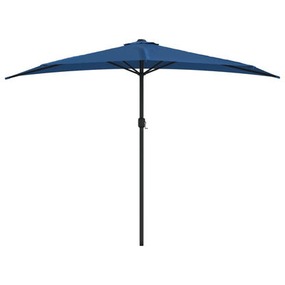 Balkonparasol Half Met Aluminium Paal 300X155X223 Cm Blauw Donkerblauw