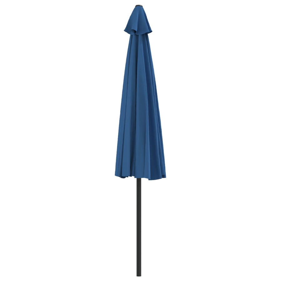 Balkonparasol Half Met Aluminium Paal 300X155X223 Cm Blauw Donkerblauw