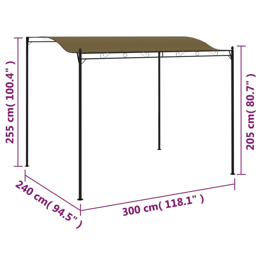 Zonneluifel 180 G/M² 3X2,4 M Taupe