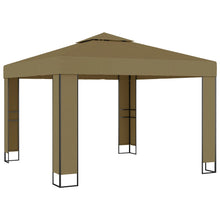 Prieel Met Dubbel Dak 180 G/M² 3X3X2,7 M Taupe 3 x 3 m