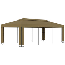 Prieel Met Dubbel Dak 180 G/M² 3X6 M Taupe 3 x 6 m