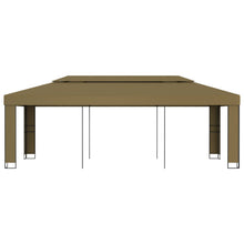 Prieel Met Dubbel Dak 180 G/M² 3X6 M Taupe 3 x 6 m