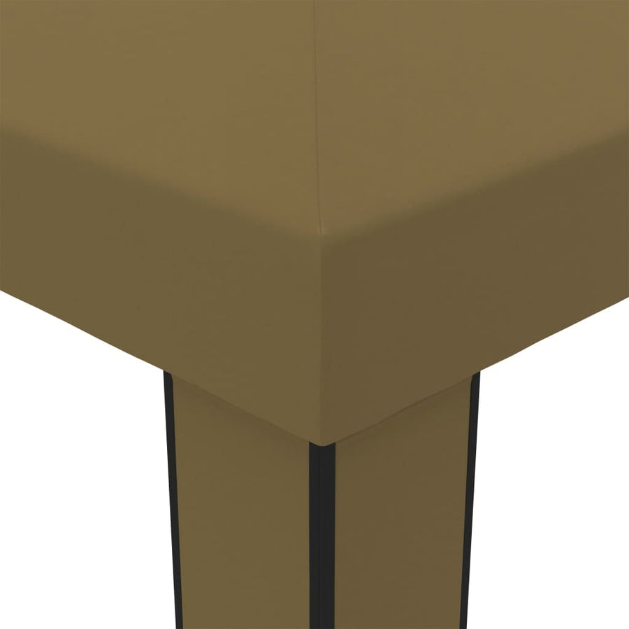 Prieel Met Dubbel Dak 180 G/M² 3X6 M Taupe 3 x 6 m