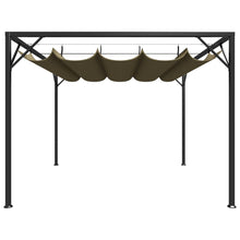 Tuinprieel Met Uittrekbaar Dak 180 G/M² 3X3 M Taupe