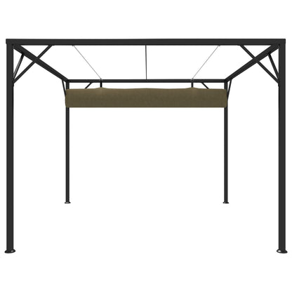 Tuinprieel Met Uittrekbaar Dak 180 G/M² 3X3 M Taupe