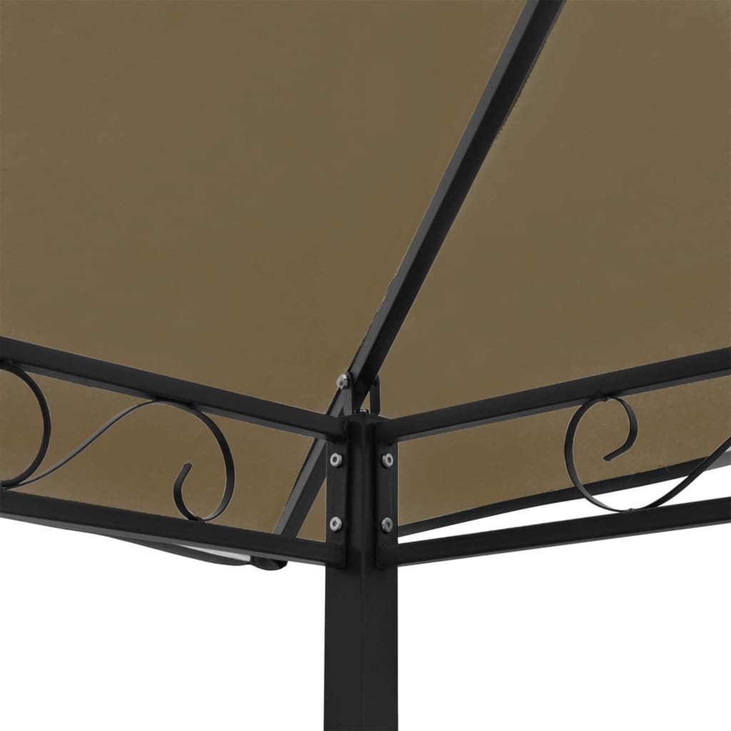 Tuinpaviljoen Met Tafel En Bankjes 180 G/M² 2,5X1,5X2,4 M Taupe