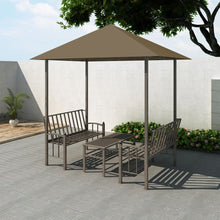 Tuinpaviljoen Met Tafel En Bankjes 180 G/M² 2,5X1,5X2,4 M Taupe