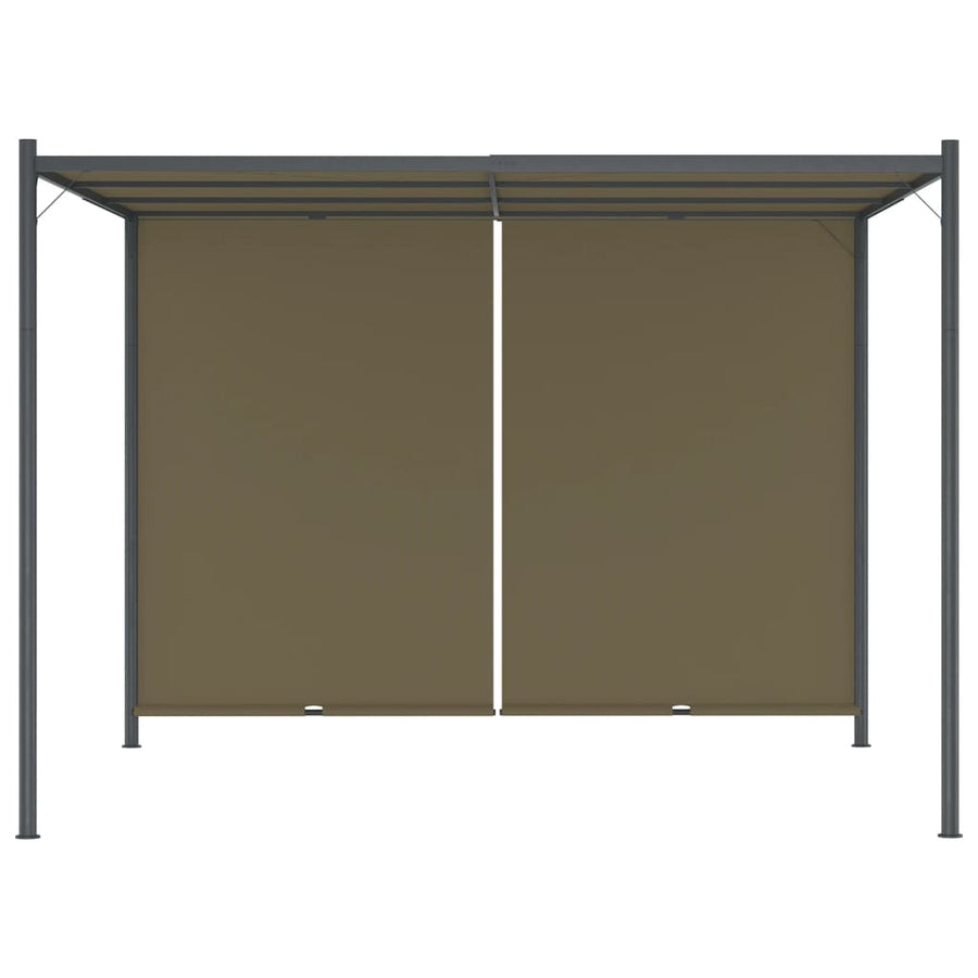 Pergola Met Uittrekbaar Dak 80 G/M² 3X3 M Taupe
