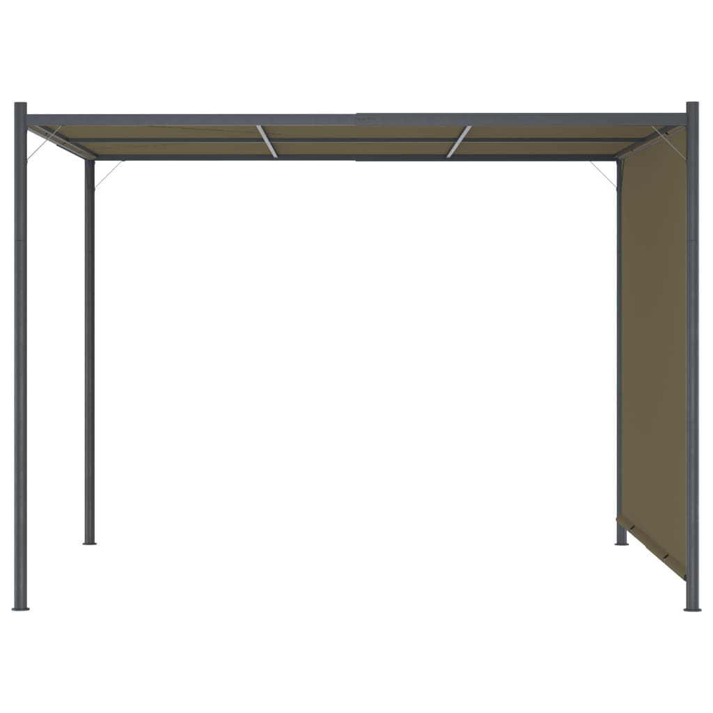 Pergola Met Uittrekbaar Dak 80 G/M² 3X3 M Taupe